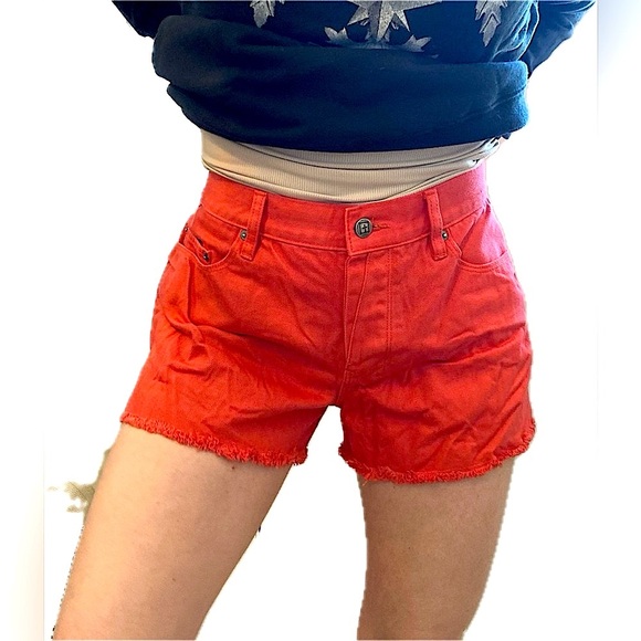 COPY - NWT Ksubi low-rise Jing shorts, high mid-waisted red denim BRAND NEW w/ … - Picture 2 of 15